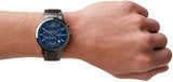 Emporio Armani Renato Chronograph Quartz Blue Dial Black Steel Strap Watch For Men - AR11215 Buy Now By Emporio Armani