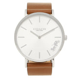Coach Perry Silver Dial Brown Leather Strap Watch for Women - 14503120 Buy Now By Coach