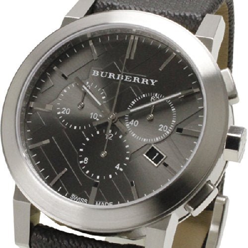 Burberry The City Grey Dial Black Leather Strap Watch for Men - BU9359 Buy Now By Burberry