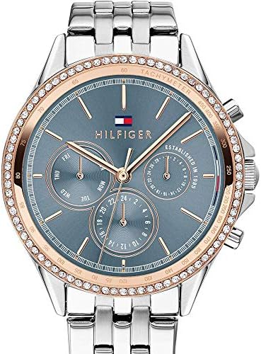 Tommy Hilfiger Ari Diamonds Blue Dial Silver Steel Strap Watch for Women - 1781976 Buy Now By Tommy Hilfiger