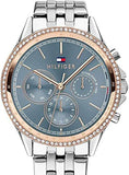 Tommy Hilfiger Ari Diamonds Blue Dial Silver Steel Strap Watch for Women - 1781976 Buy Now By Tommy Hilfiger