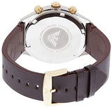 Emporio Armani Chronograph White Dial Brown Leather Strap Watch For Men - AR11033 Buy Now By Emporio Armani