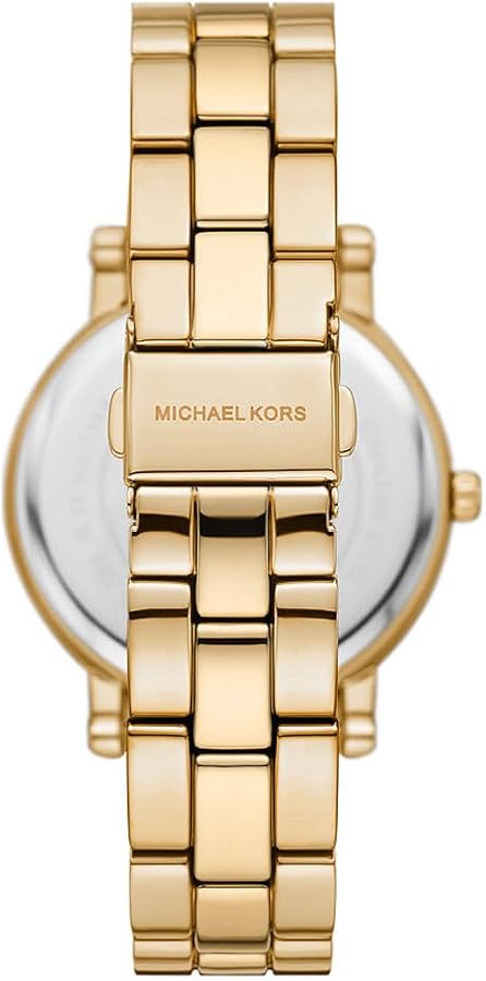 Michael Kors Corey Three Hand Black Dial Gold Steel Strap Watch for Women - MK7345 Buy Now By Michael Kors