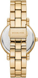 Michael Kors Corey Three Hand Black Dial Gold Steel Strap Watch for Women - MK7345 Buy Now By Michael Kors