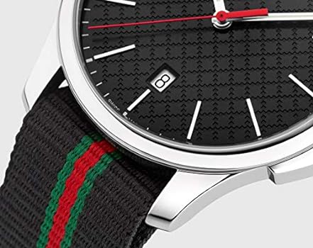 Gucci G Timeless Analog Quartz Black Dial Black NATO Strap Watch For Men - YA126321 Buy Now By Gucci