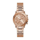Guess Cosmic Chronograph Rose Gold Dial Rose Gold Steel Strap Watch for Women - GW0465L2 Buy Now By Guess
