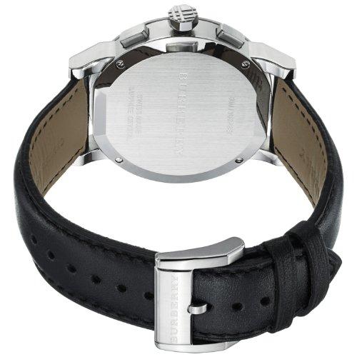 Burberry The City Chronograph White Dial Black Leather Strap Watch for Men - BU9355 Buy Now By Burberry
