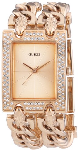 Guess Mod Heavy Metal Diamonds Rose Gold Dial Rose Gold Steel Strap Watch for Women - W0072L3 Buy Now By Guess