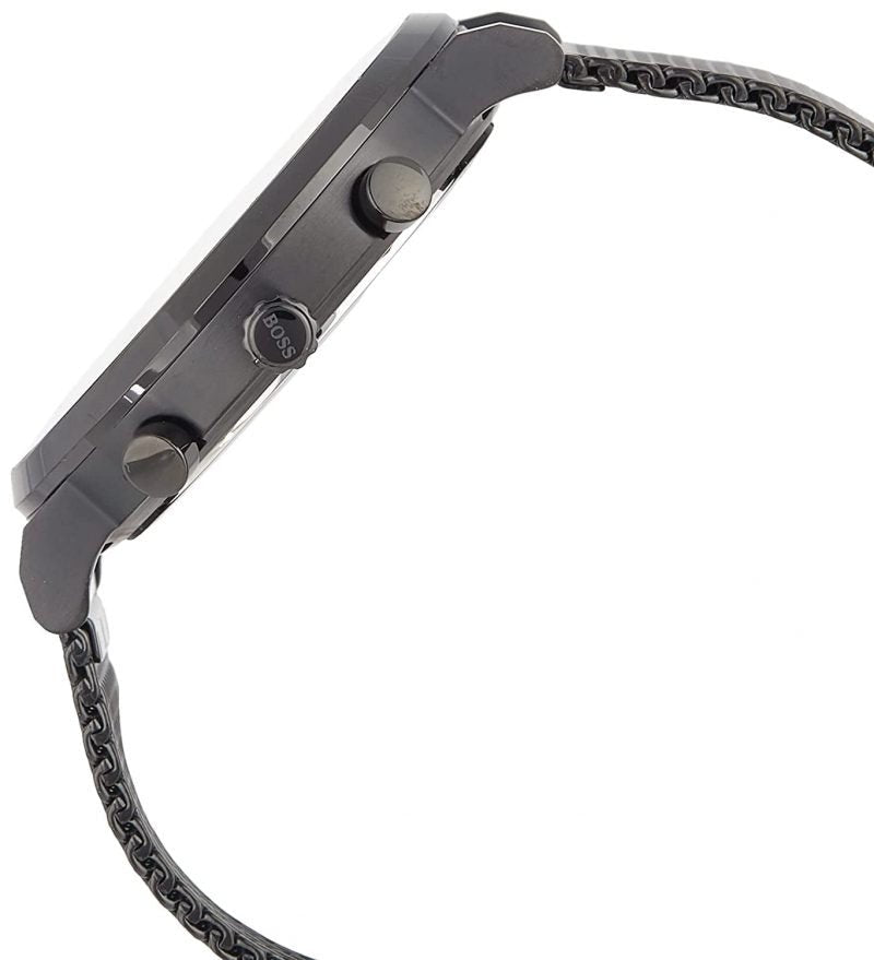 Hugo Boss Peak Black Dial Black Steel Strap Watch for Men - 1513814 Buy Now By Hugo Boss