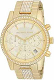 Michael Kors Ritz Chronograph Gold Dial Gold Steel Strap Watch For Women - MK6484 Buy Now By Michael Kors