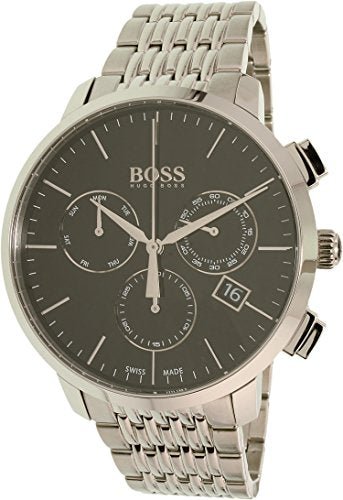 Hugo Boss Associate Black Dial Silver Steel Strap Watch for Men - 1513267 Buy Now By Hugo Boss