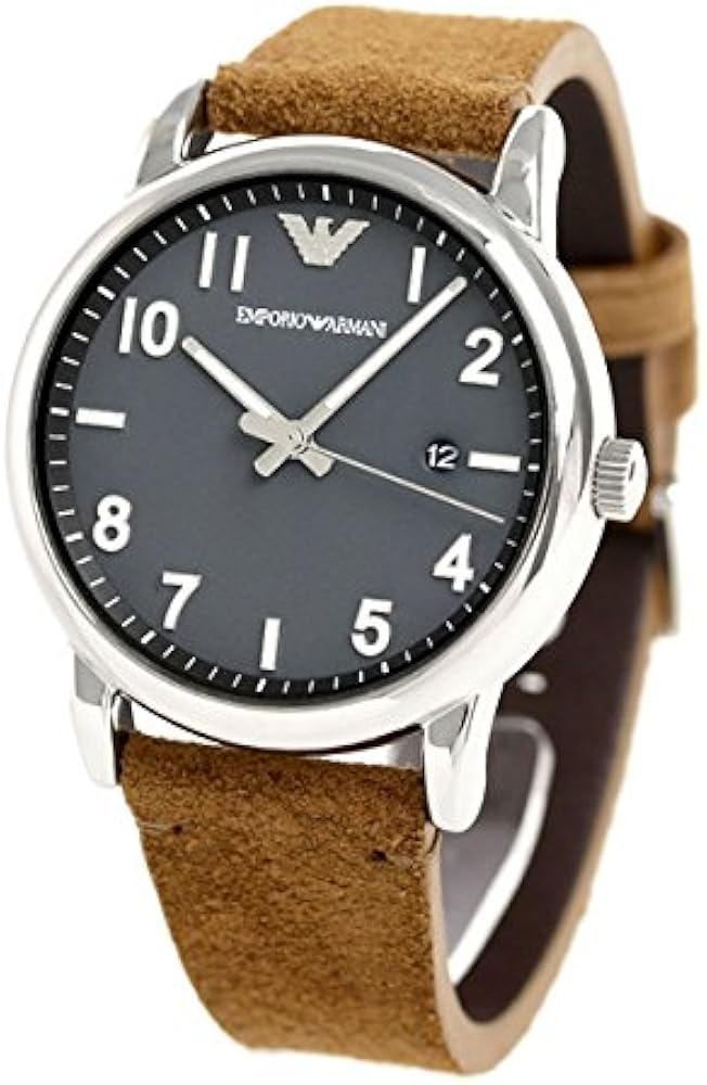 Emporio Armani Luigi Quartz Gray Dial Brown Leather Strap Watch For Men - AR11070 Buy Now By Emporio Armani