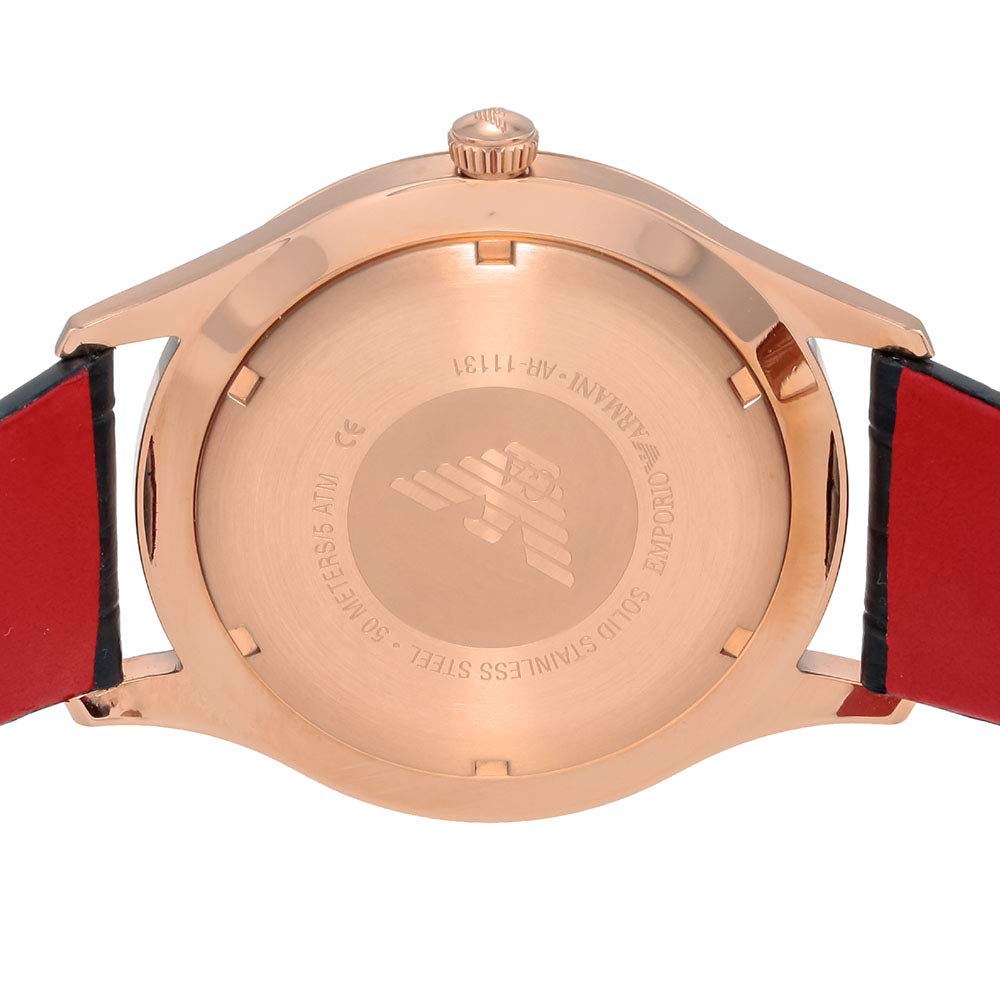 Emporio Armani Classic Silver Dial Blue Leather Strap Watch For Men - AR11131 Buy Now By Emporio Armani