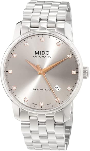 Mido Baroncelli III Automatic Silver Dial Silver Steel Strap Watch For Men - M8600.4.67.1 Buy Now By Mido