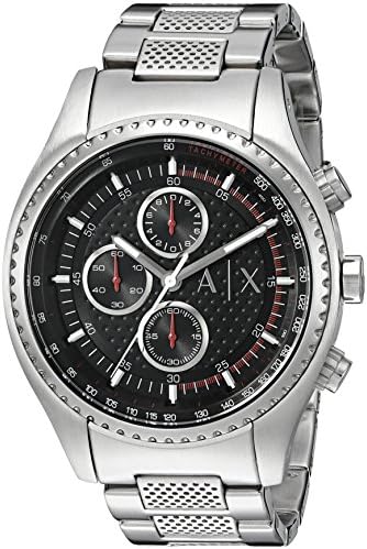 Armani Exchange The Driver Chronograph Black Dial Silver Steel Strap Watch For Men - AX1612 Buy Now By Armani Exchange