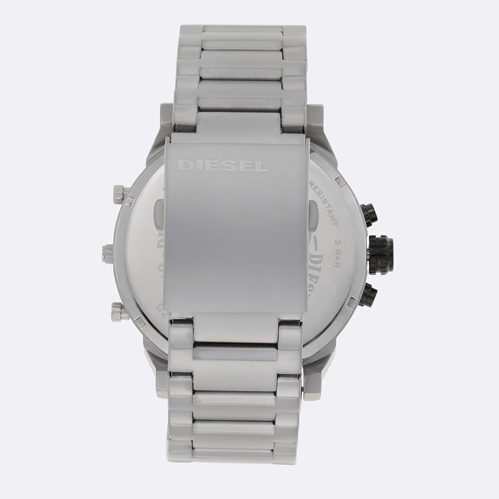 Diesel Mr. Daddy Chronograph Silver Dial Silver Steel Strap Watch For Men - DZ7421 Buy Now By Diesel