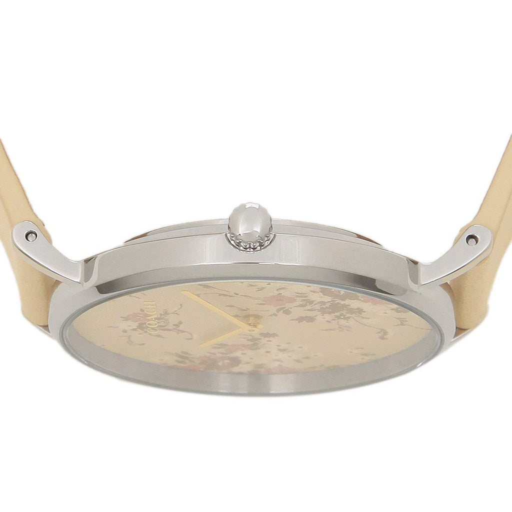 Coach Perry Beige Floral Dial Beige Leather Strap Watch for Women - 14503293 Buy Now By Coach