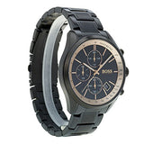 Hugo Boss Grand Prix Black Dial Black Steel Strap Watch for Men - 1513578 Buy Now By Hugo Boss
