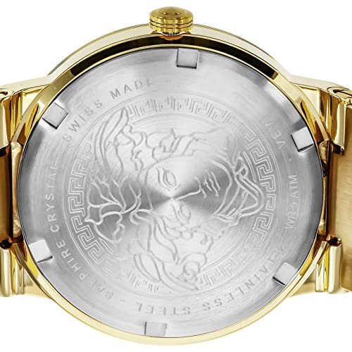 Versace Greca Silver Dial Gold Steel Strap Watch for Men - VEVI00520 Buy Now By Versace