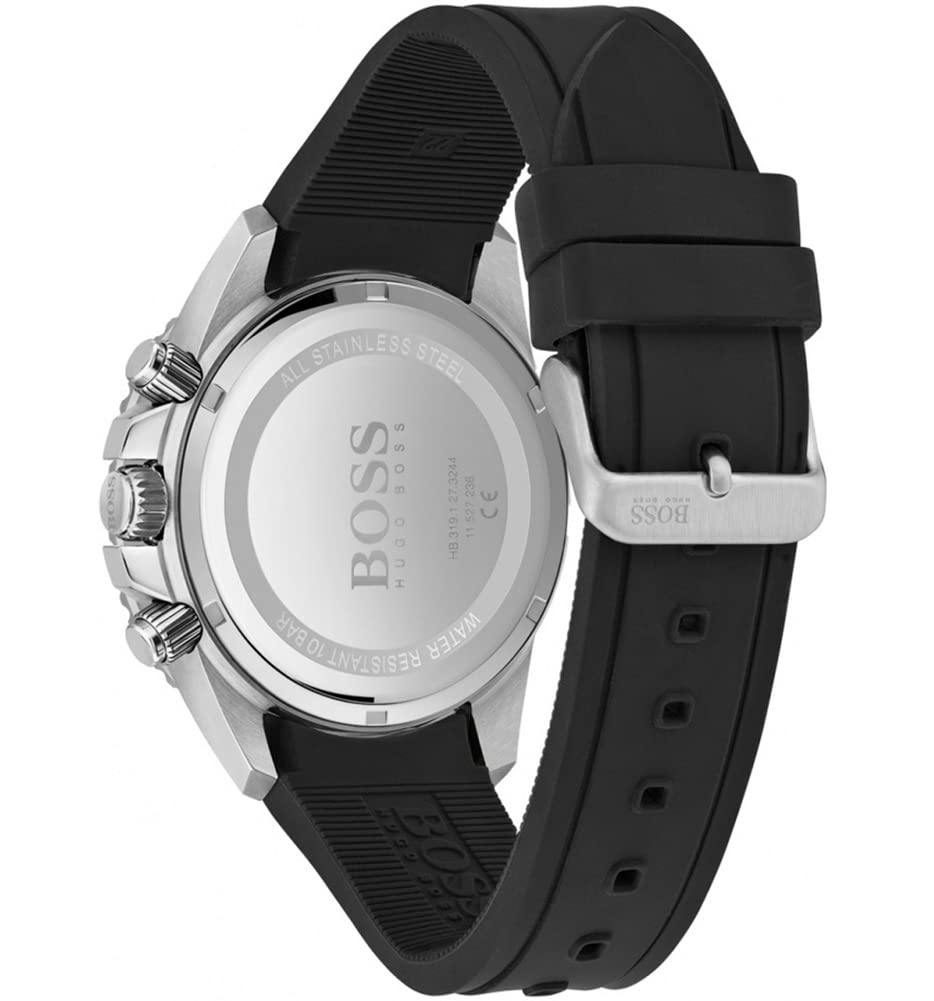 Hugo Boss Admiral Black Dial Black Silicone Strap Watch for Men - 1513912 Buy Now By Hugo Boss
