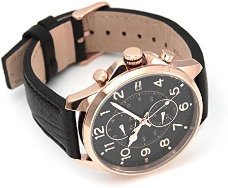 Tommy Hilfiger Dean Chronograph Quartz Black Dial Black Leather Strap Watch for Men - 1791273 Buy Now By Tommy Hilfiger