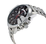 Diesel Mega Chief Chronograph Black Dial Silver Steel Strap Watch For Men - DZ4308 Buy Now By Diesel