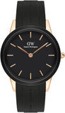Daniel Wellington Iconic Motion Black Dial Black Rubber Strap Watch For Men - DW00100425 Buy Now By Daniel Wellington