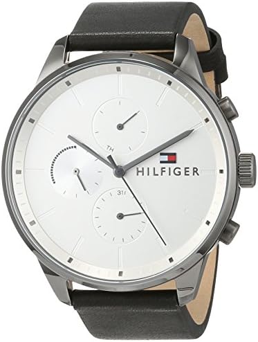 Tommy Hilfiger Lexor Silver Dial Black Leather Strap Watch For Men - 1791489 Buy Now By Tommy Hilfiger