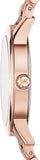 Michael Kors Hartman Rose Gold Dial Rose Gold Steel Strap Watch For Women - MK3491 Buy Now By Michael Kors