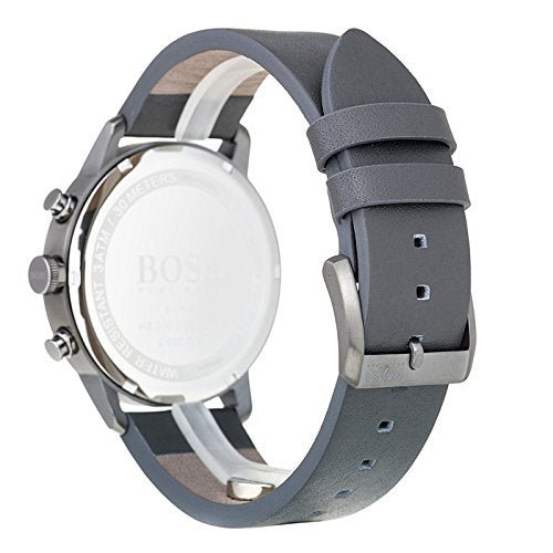 Hugo Boss Architectural Grey Dial Grey Leather Strap Watch for Men - 1513570 Buy Now By Hugo Boss