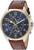 Tommy Hilfiger Dean Multifunctional Blue Dial Brown Leather Strap Watch for Men - 1791275 Buy Now By Tommy Hilfiger