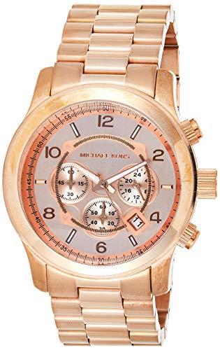 Michael Kors Runway Chronograph Rose Gold Dial Rose Gold Steel Strap Watch for Men - MK8096 Buy Now By Michael Kors