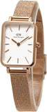Daniel Wellington Quadro Melrose White Dial Gold Mesh Strap Watch For Women - DW00100431 Buy Now By Daniel Wellington
