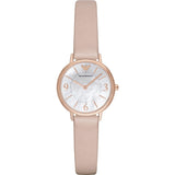 Emporio Armani Kappa White Mother of Pearl Dial Pink Leather Strap Watch For Women - AR2512 Buy Now By Emporio Armani