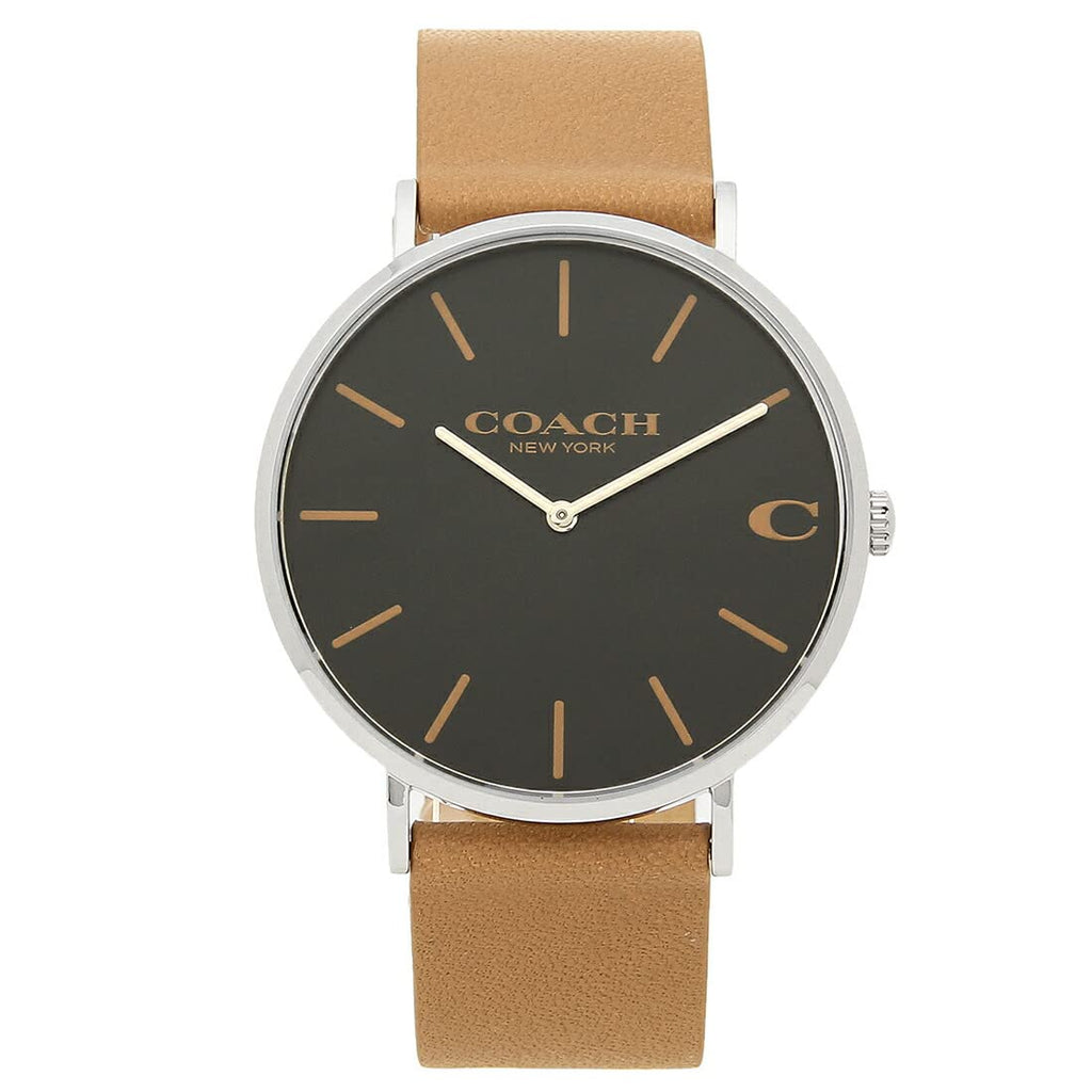 Coach Charles Black Dial Brown Leather Strap Watch for Men - 14602155 Buy Now By Coach