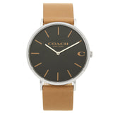 Coach Charles Black Dial Brown Leather Strap Watch for Men - 14602155 Buy Now By Coach