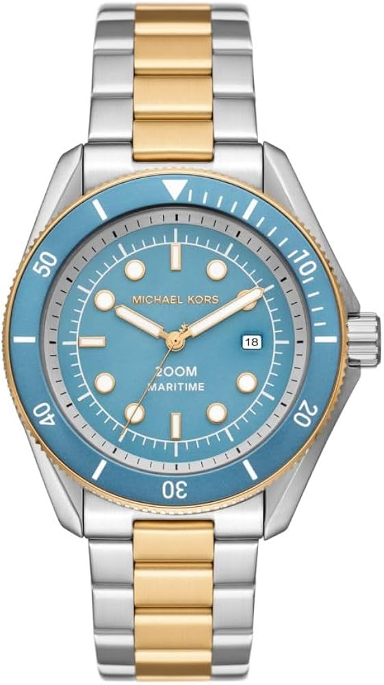 Michael Kors Maritime Three-Hand Blue Dial Two Tone Steel Strap Watch for Men - MK9169 Buy Now By Michael Kors