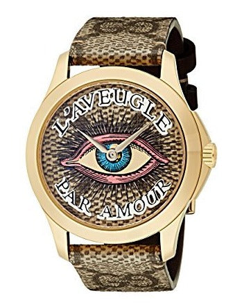 Gucci G Timeless Eye Beige Dial Beige Leather Strap Watch For Men - YA1264022 Buy Now By Gucci