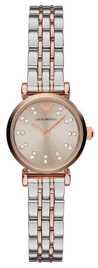 Emporio Armani Gianni T Bar Grey Dial Two Tone Steel Strap Watch For Women - AR1841 Buy Now By Emporio Armani