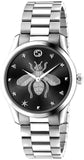 Gucci G Timeless Quartz Black Dial Silver Steel Strap Watch For Women - YA1264136 Buy Now By Gucci