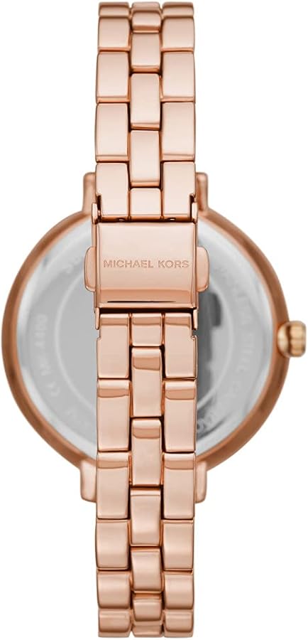 Michael Kors Charley Three-Hand Analog Rose Gold Dial Rose Gold Steel Strap Watch for Women - MK4400 Buy Now By Michael Kors