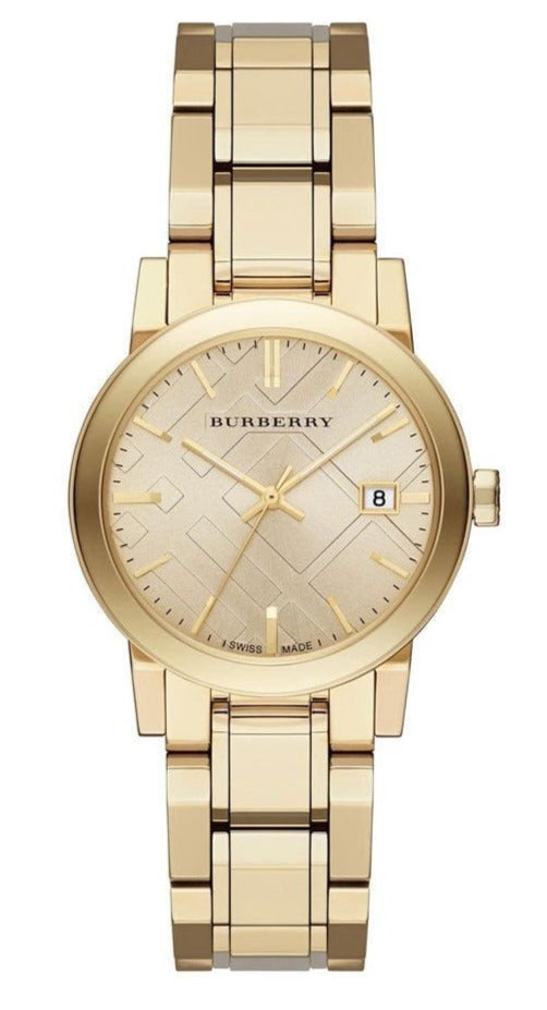 Burberry The City Gold Dial Gold Steel Strap Watch for Women - BU9134 Buy Now By Burberry