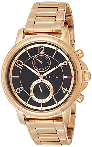 Tommy Hilfiger Claudia Black Dial Rose Gold Steel Strap Watch for Women - 1781820 Buy Now By Tommy Hilfiger
