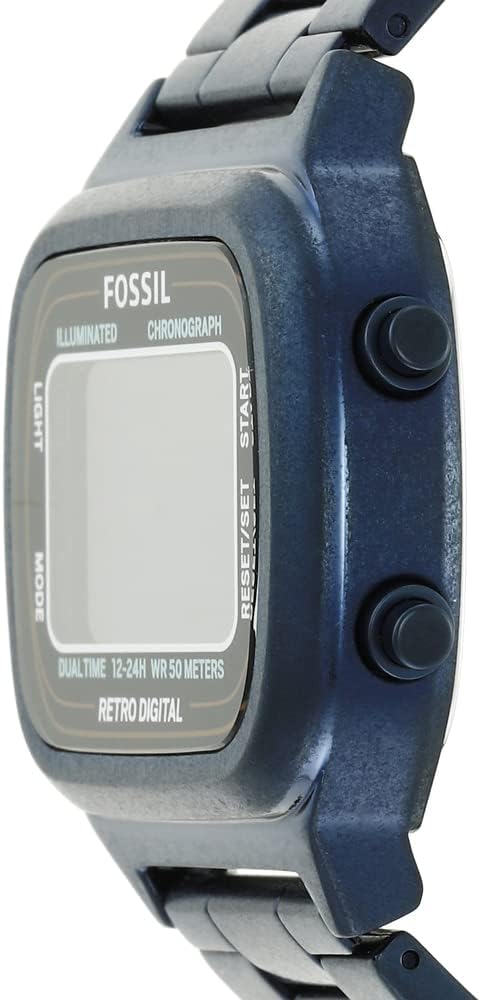 Fossil Retro Analog-Digital Black Dial Blue Steel Strap Watch for Men - FS5896 Buy Now By Fossil