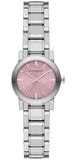 Burberry The City Diamonds Pink Dial Silver Steel Strap Watch for Women - BU9231 Buy Now By Burberry