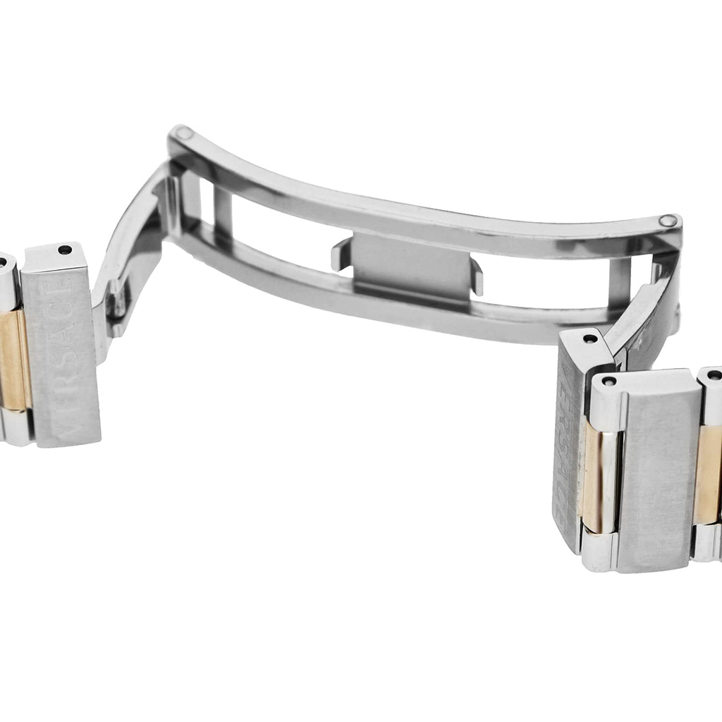 Versace Greca Quartz White Dial Two Tone Steel Strap Watch For Women - VEVH01020 Buy Now By Versace