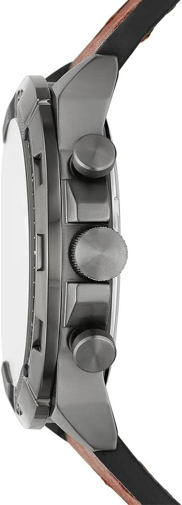 Fossil Bronson Chronograph Grey Dial Brown Leather Strap Watch for Men - FS5855 Buy Now By Fossil