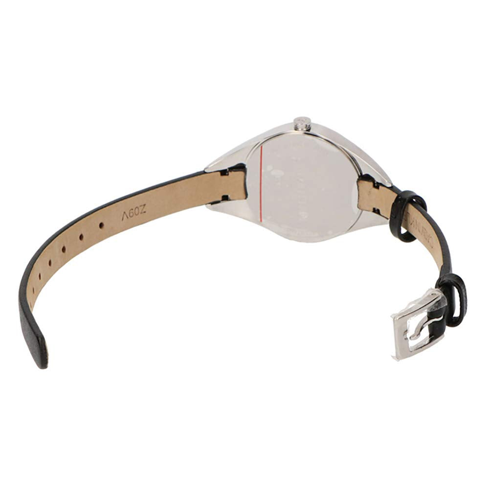 Calvin Klein Rebel Black Grey Dial Black Leather Strap Watch for Women - K8P231C1 Buy Now By Calvin Klein