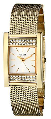 Guess Nouveau Diamonds Gold Dial Gold Mesh Bracelet Watch for Women - W0127L2 Buy Now By Guess