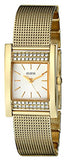 Guess Nouveau Diamonds Gold Dial Gold Mesh Bracelet Watch for Women - W0127L2 Buy Now By Guess